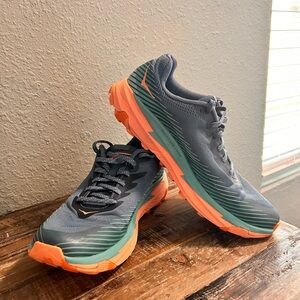 Hoka One One Torrent 2 Trail Running Shoe Teal Size Womens 10 Blue Orange